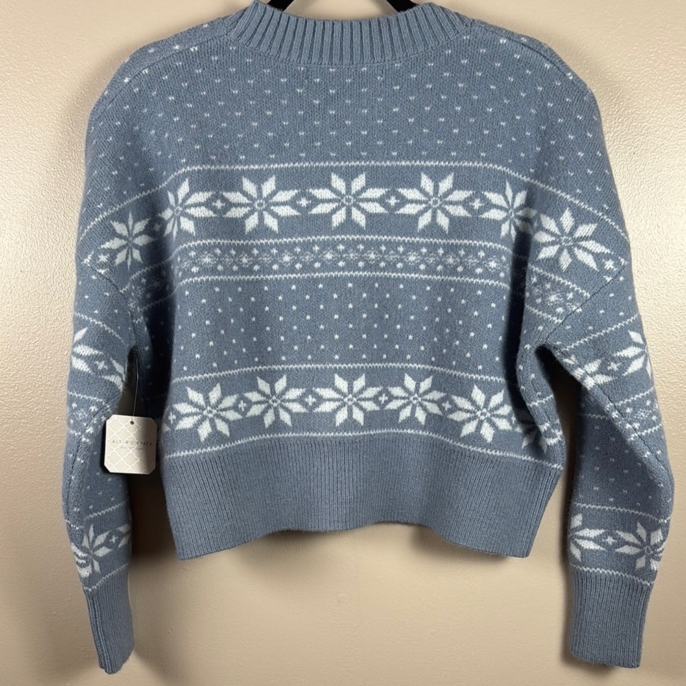 Altar'd State Blue and White Cardigan Sweater